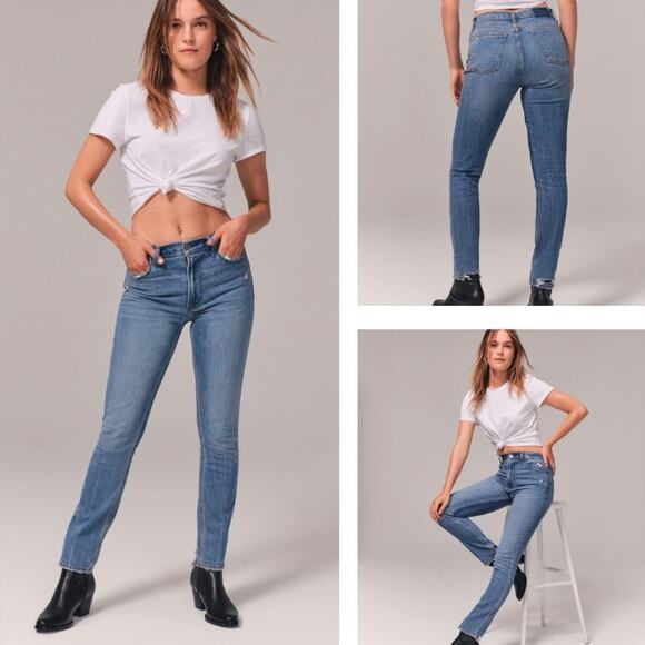 Abercrombie & Fitch Denim - NEW Abercrombie The Skinny High Rise Jeans Medium Wash Denim - Size 23/000XS